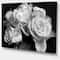 Designart - Bunch of Roses Black and White - Floral Art Canvas Print